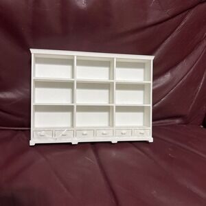 1:12 Scale Dollhouse Bookshelf, Multi-Functional Dollhouse Book Shelf for Displa